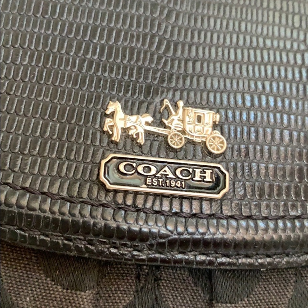 Coach Wallet EUC saffiano leather and fabric